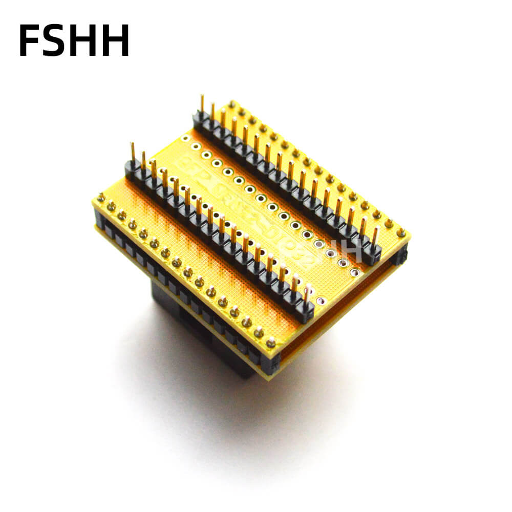 Open Top QFP32 Test Socket TQFP32 LQFP32 Ic Socket SA663 QFP32 To DIP32 ...