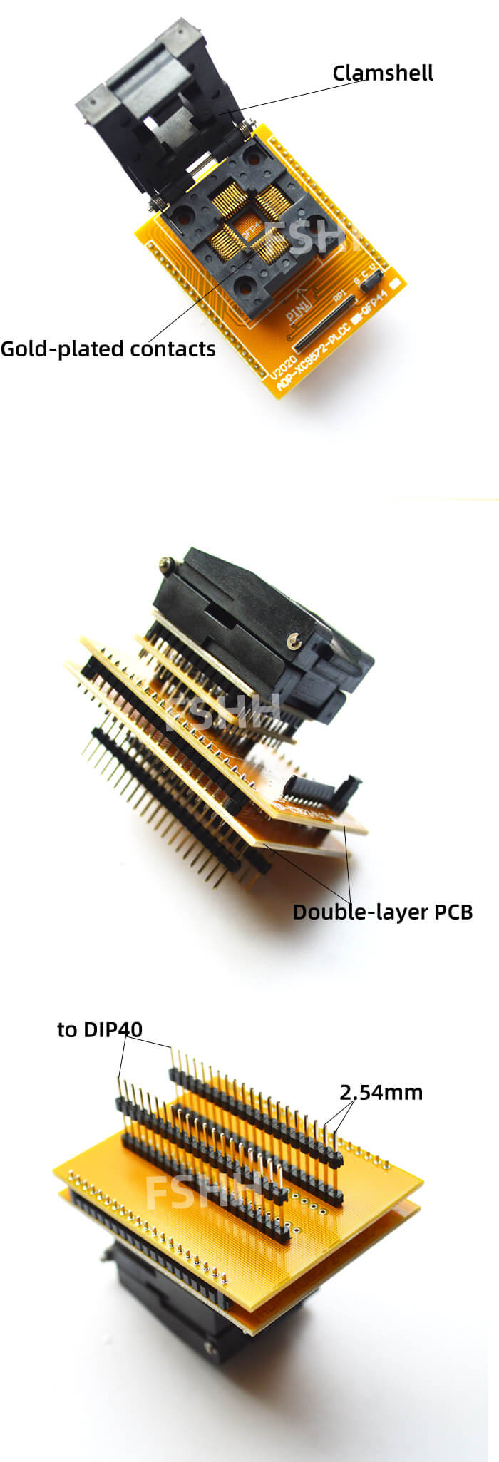 ADP-XC9572-Q Programmer Adapter For HI-LO ALL-11 Programmer QFP44 To ...