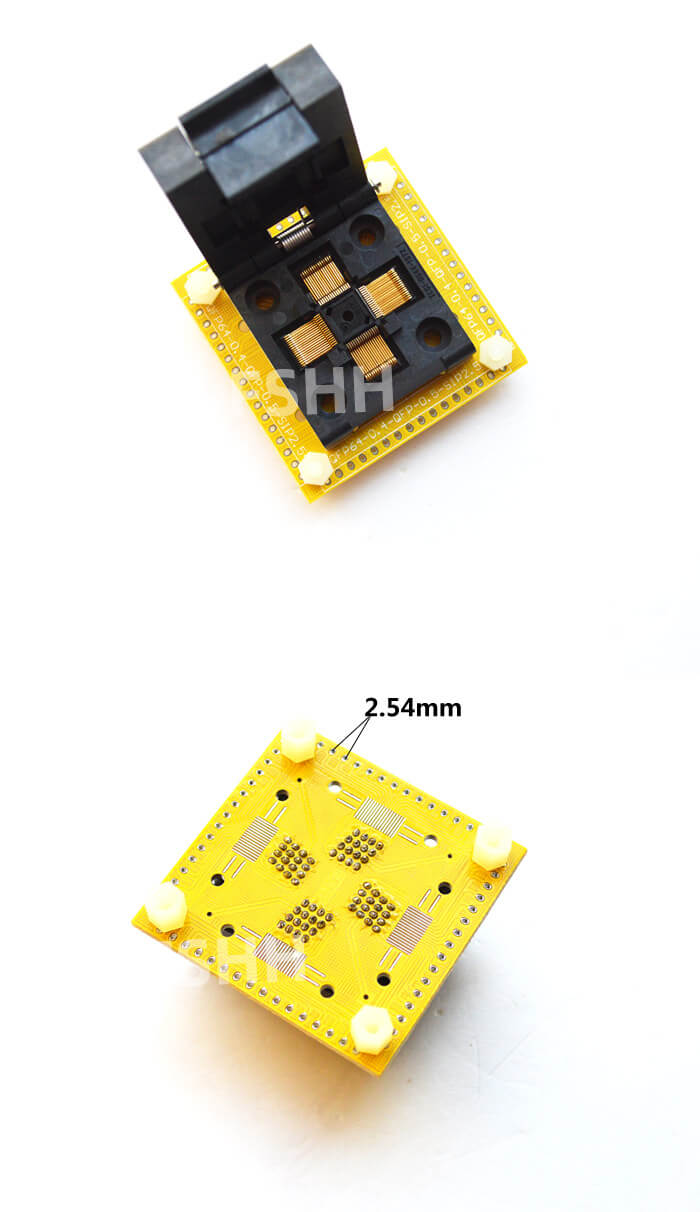 QFP64 To SIP64 Socket FPQ64 LQFP64 TQFP64 0.4mm To SIP64 2.54mm IC Test ...