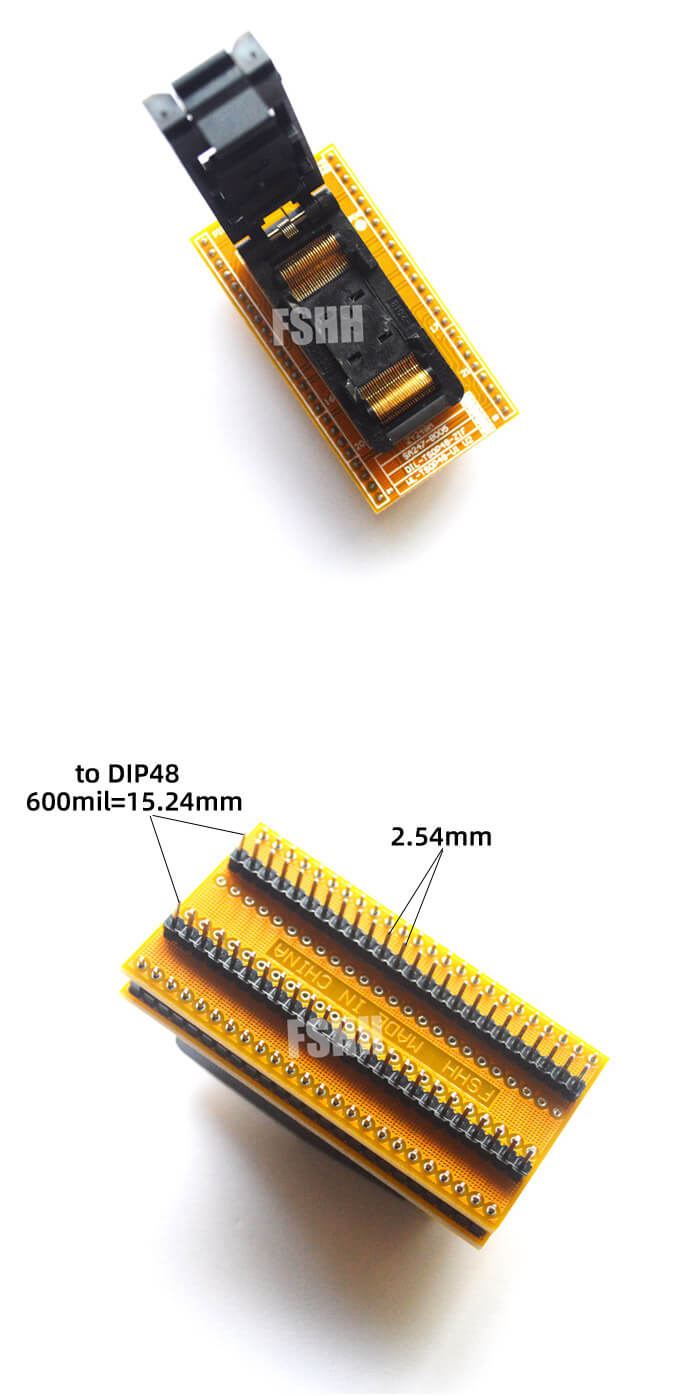 2个改TSOP48翻盖转DIP48 西尔特系