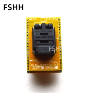 08QN12T16050-M test socket qfn8 wson8 dfn8 mlf8 udfn8 ic socket QFN8 to DIP8 Programming Adapter Pitch=1.27mm Size=6x5mm