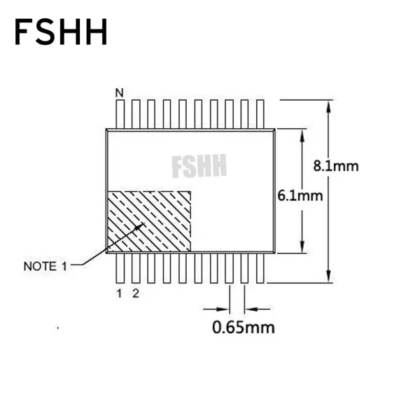 TSSOP30 to DIP30 CH-SSOP30-065Y 0.65MM IC Test Socket / SSOP30 to DIP30 Programmer Adapter OTS-30-0.65-01 ic test socket - Image 4