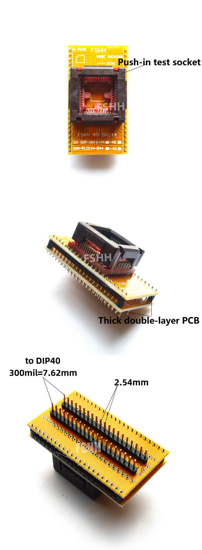 PLCC44转DIP40 进口棕色