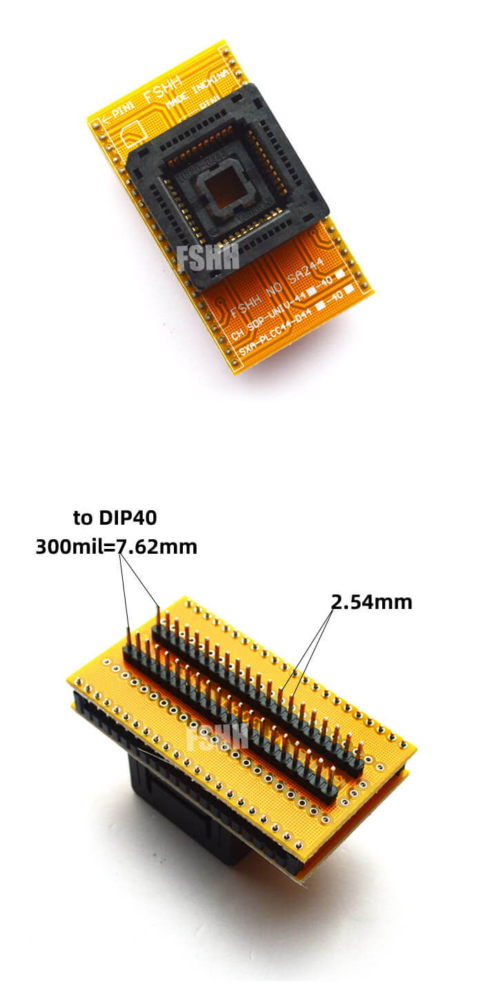 PLCC44转DIP40弹跳描述