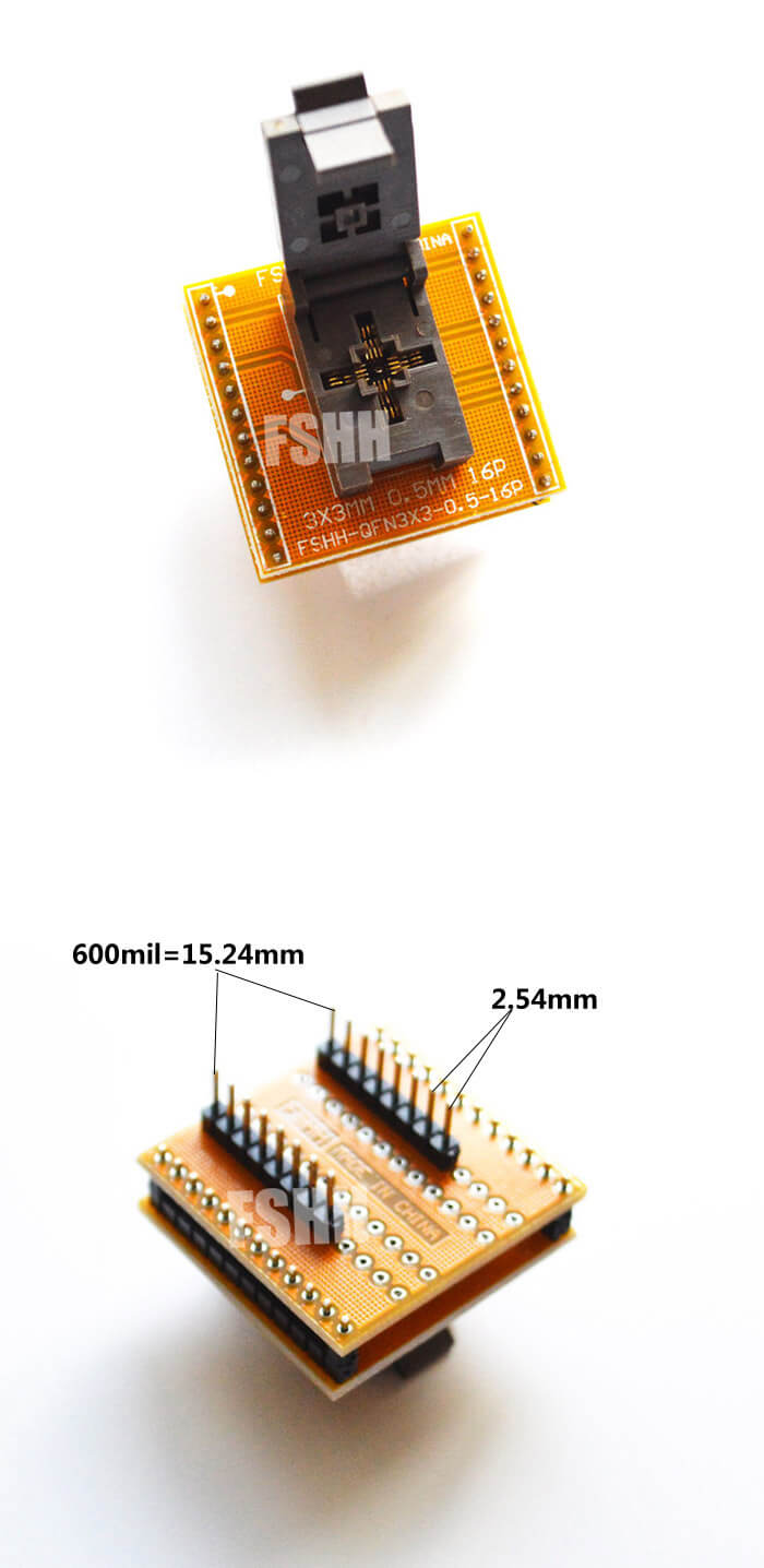 QFN16转DIP160.5 3X3描
