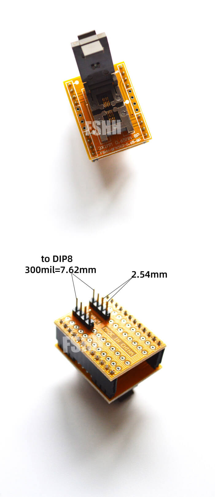 QFN8转DIP8 0.65 3X2描述