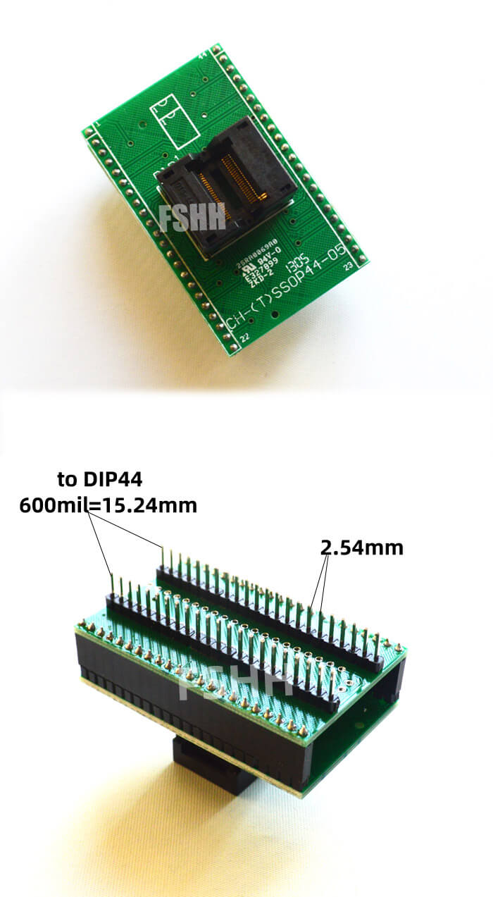 OTS-44-0.5-01 Test Socket WL-SSOP44-U1 Adapter SSOP44 TSSOP44 To DIP44 ...