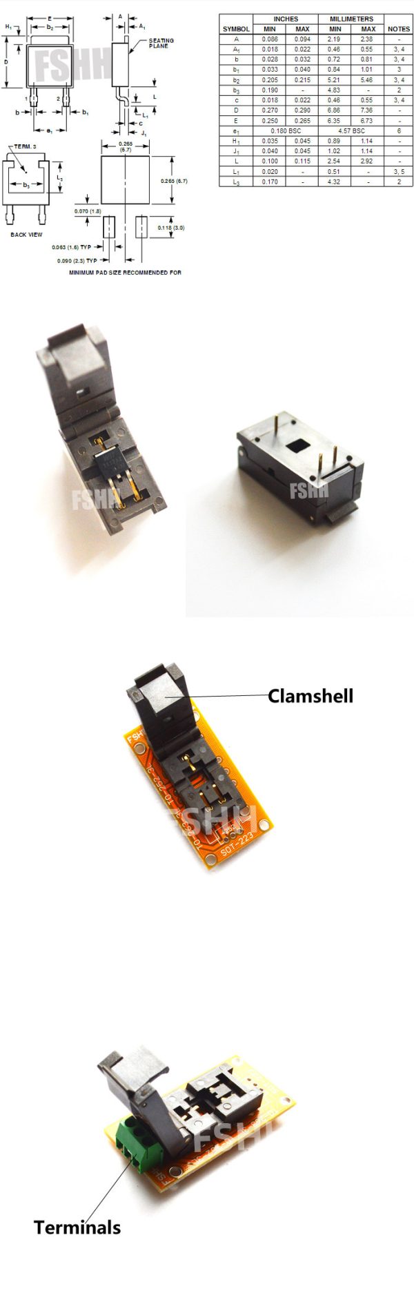 To252 Socket TO-252 Burn-in Socket TO-252-3 TO-252-3L TO-252-5L Aging Test Seat ...