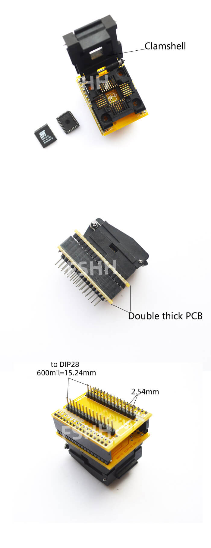 plcc32 dip28翻盖