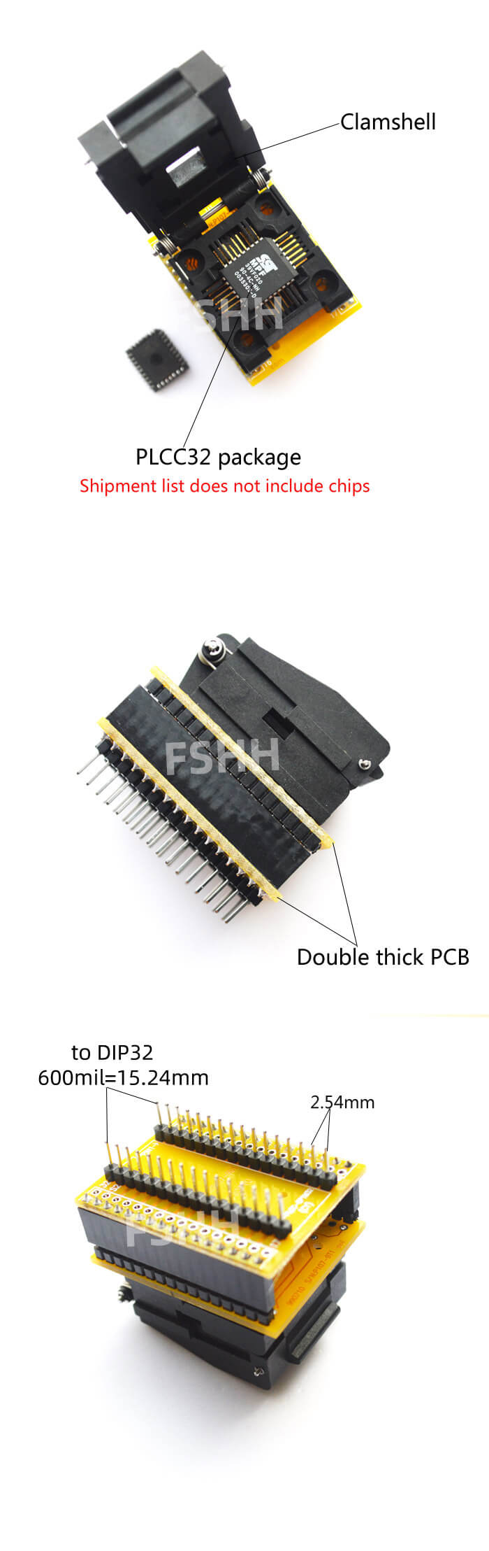 plcc32 dip32翻盖