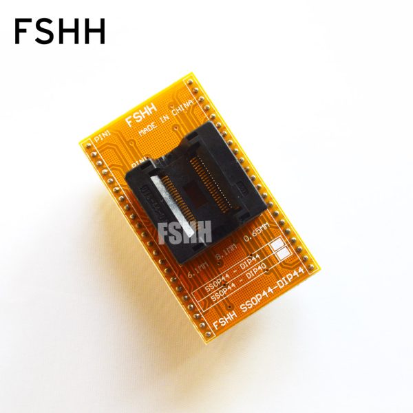 OTS-44-0.65-02 test socket SSOP44 to DIP44 Programmer adapter SSOP44 test socket SSOP40 to DIP40 adapter Pitch=0.65mm width=6.1mm 8.1mm - Image 2