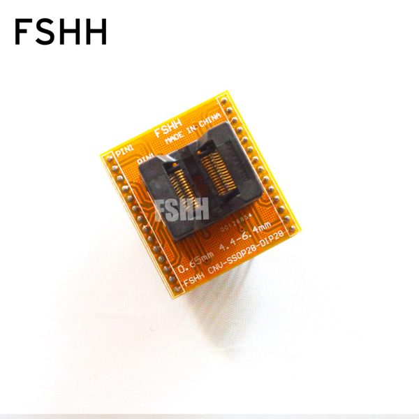 WL-SSOP28-U1 CNV-SSOP28-DIP28 SSOP28 to DIP28 Programmer adapter OTS-28-0.65-01 SSOP28 IC Test Socket Pitch=0.65mm - Image 2