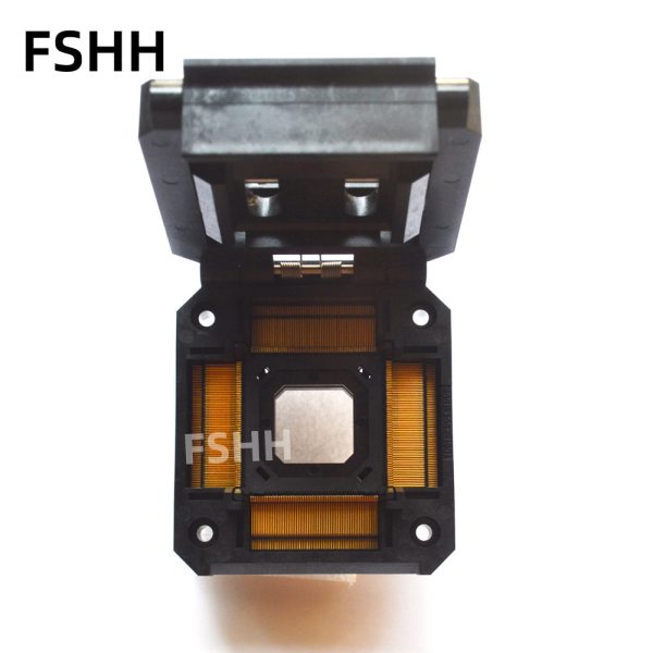 Clamshell IC51-2564-1668-10 test socket QFP256 TQFP256 LQFP256 ic socket Pitch 0.4mm 28x28mm - Image 2