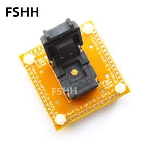 Pitch=0.5mm Size=9x9mm DFN64 QFN64 MLF64 WSON64 ic test socket QFN64 Adapter 64QN50S19090-D scoekt