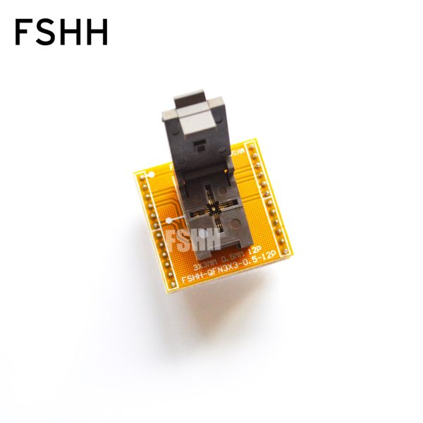 Pitch=0.5mm size=3mm*3mm QDFN12 IC SOCKET WSON12 MLF12 QFN12 DFN12 TEST SOCKET QFN12 to DIP12 Programmer adapter - Image 2