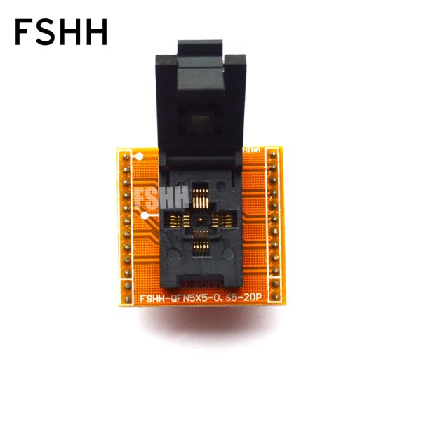 QFN20 to DIP20 Programmer adapter QFN20 test socket WSON20 UDFN20 MLF20 ic socket Pin pitch=0.65mm Size=5x5mm - Image 2