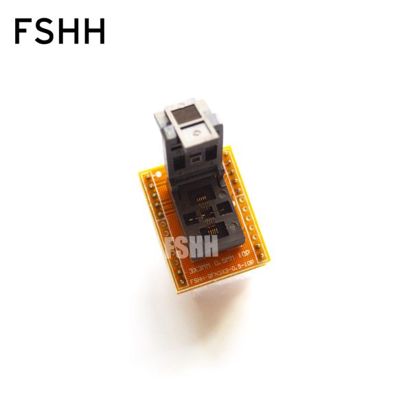 QFN10 to DIP10 programmer adapter WSON10 MLF10 DFN10 socket Pitch=0.5mm Size=3x3mm - Image 2