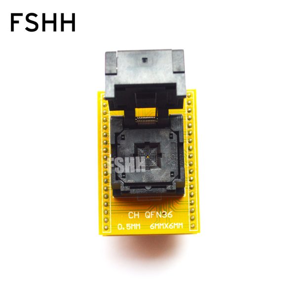 Clamshell WSON36 MLF36 DFN36 QFN36 test socket QFN36 to DIP36 Programmer adapter 0.5mm 6mmx6mm - Image 3