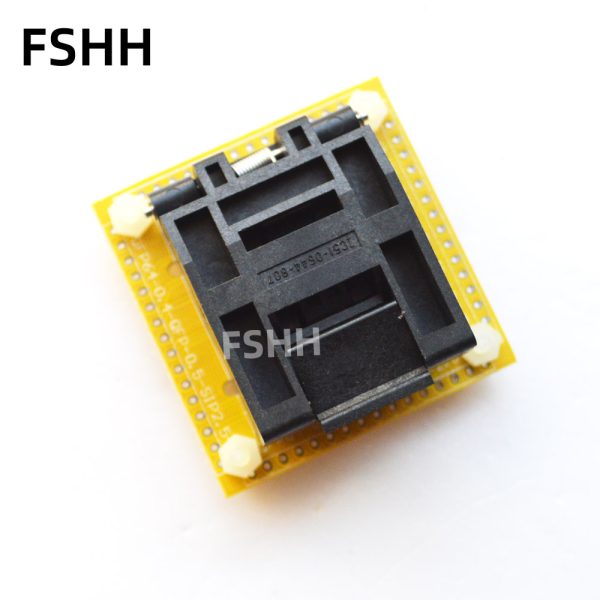 QFP64 to SIP64 socket FPQ64 LQFP64 TQFP64 0.4mm to SIP64 2.54mm IC test socket IC51-0644-1972 socket - Image 2