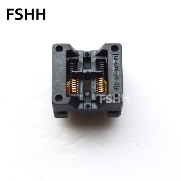 width TSSOP16 SSOP16 IC Test Socket Pitch=0.65mm Width=5.3mm 7.8mm OTS-16(34)-0.65-01 SSOP16 to DIP16 Programmer adapter - Image 2