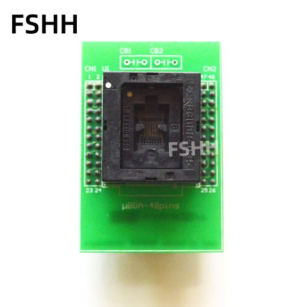 uBGA-48pins Programmer Adapter ADP55 Adapter BGA48 to DIP48 CBGOOO-035 7.236x10.850 Test Socket - Image 2