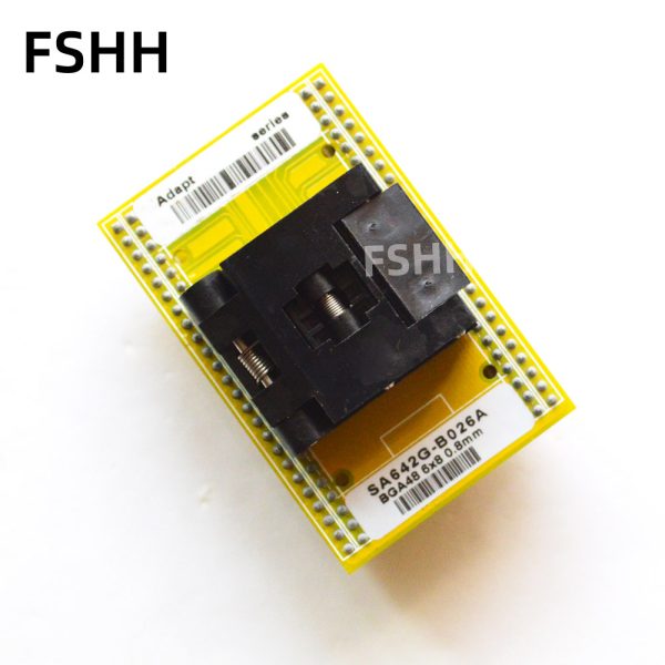 SA642G-B026A Programmer Adapter BGA48 to DIP48 test socket 6mmx8mm Pitch=0.8mm - Image 2