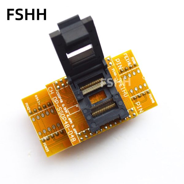 SSOP48 to DIP48 Programmer adapter DP-SSOP48-D48 CSOP48 SSOP48 socket Pitch=0.5mm Width=9.6mm/6.6mm - Image 2