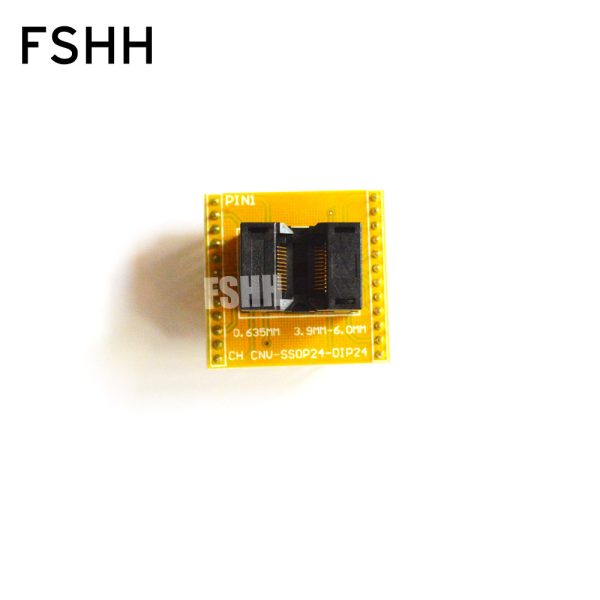 SSOP24 to DIP24 Programmer adapter TSSOP24 IC test socket Pitch=0.635mm width=3.9/6.0mm - Image 2