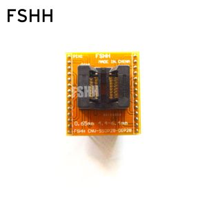 WL-SSOP28-U1 CNV-SSOP28-DIP28 SSOP28 to DIP28 Programmer adapter OTS-28-0.65-01 SSOP28 IC Test Socket Pitch=0.65mm