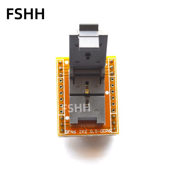 DFN2X2 DFN2020-3L test socket DFN2020-3L to DIP6 Programmer adapter QFN6 2x2 0.65 SMD plastic package aging socket