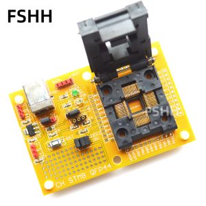 STM8-QFP44 Core board STM8A STM8S STM8L Download seat test socket Programmer adapter TQFP44 LQFP44 0.8mm pitch