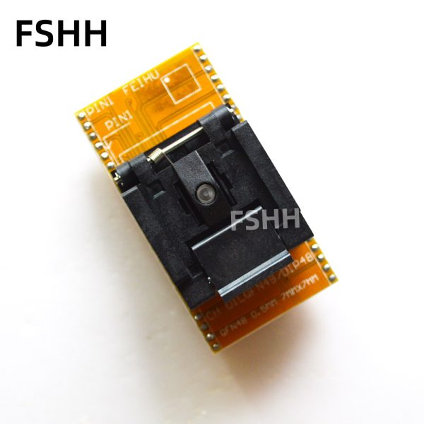 QFN-48(56))BT-0.5-01 socket QFN48 to DIP48 Programmer Adapter  QFN48 WSON48 DFN48 MLF48 IC SOCKET 7x7mm Pitch=0.5mm - Image 2