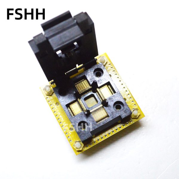 FPQ-52-0.65-02 test socket QFP52 TQFP52 LQFP52 FPQ52 ic socket QFP52 to SIP52 Programmer adapter 0.65mm 12x12mm 14x14mm - Image 2