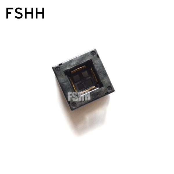 Open top QFP80 Test Socket LQFP80 TQFP80 ic socket adapter Pitch=0.5mm Size=12x12mm14x14mm - Image 2