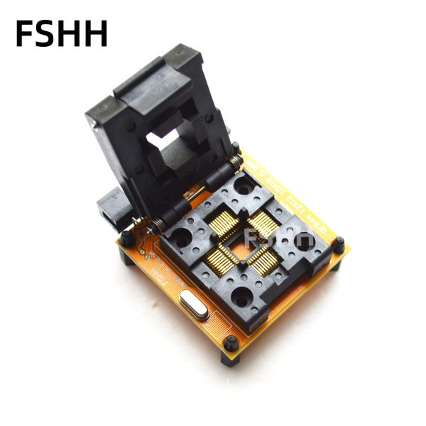 TQFP44 QFP44 test socekt for AVR ISP JTAG mega16 mega32 mega164 adapter - Image 2