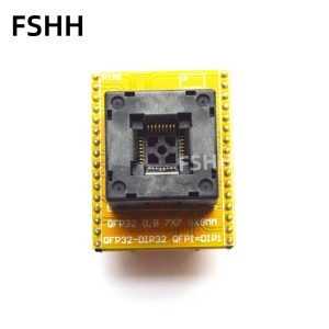 Open top QFP32 test socket TQFP32 LQFP32 ic socket SA663 QFP32 to DIP32 Programmer adapter pitch=0.8mm Size=7x7mm 9x9mm