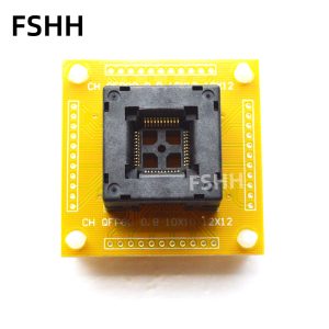 Open top QFP44 TQFP44 LQFP44 ic test socket WL-QFP44-U002 QFP44 to DIP44 DIP40 Programmer adapter pitch=0.8mm Size=10x10mm 12x12mm