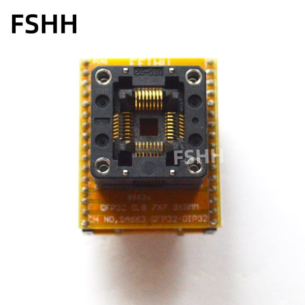 SA663 QFP32 to DIP32 Programmer adapter QFP32 TQFP32 ic test socket OTQ-32-0.8-003 OTQ-32-0.8-02 test socket Pitch=0.8mm Size=7x7mm 9x9mm - Image 2