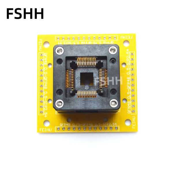 OTQ-48-0.75-01 test socket TQFP48/QFP48/LQFP48/CQFP48 ic socket Pitch=0.75mm Size=10x10mm/13x13mm - Image 2