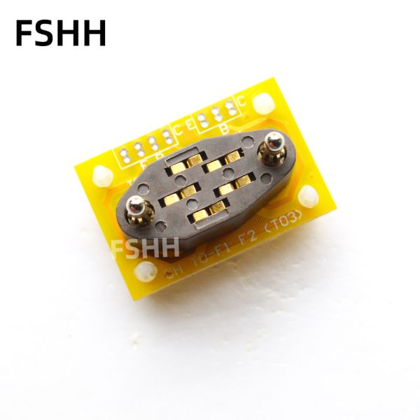 TO66 SAN-F1 test socket TO-03 SAN-F2 test socket F1 F2 F0 Iron seal transistor test socket with PCB and Terminals - Image 10