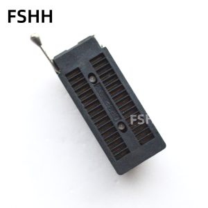 Black round pin DIP32 test socket 2.54mm DP32-011 lock socket
