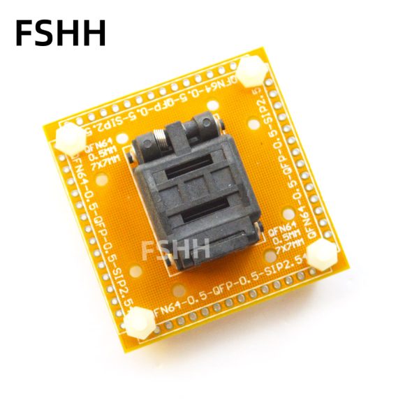 Pitch=0.5mm Size=9x9mm DFN64 QFN64 MLF64 WSON64 ic test socket QFN64 Adapter 64QN50S19090-D scoekt - Image 2