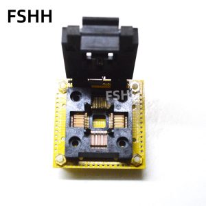 FPQ-52-0.65-02 test socket QFP52 TQFP52 LQFP52 FPQ52 ic socket QFP52 to SIP52 Programmer adapter 0.65mm 12x12mm 14x14mm