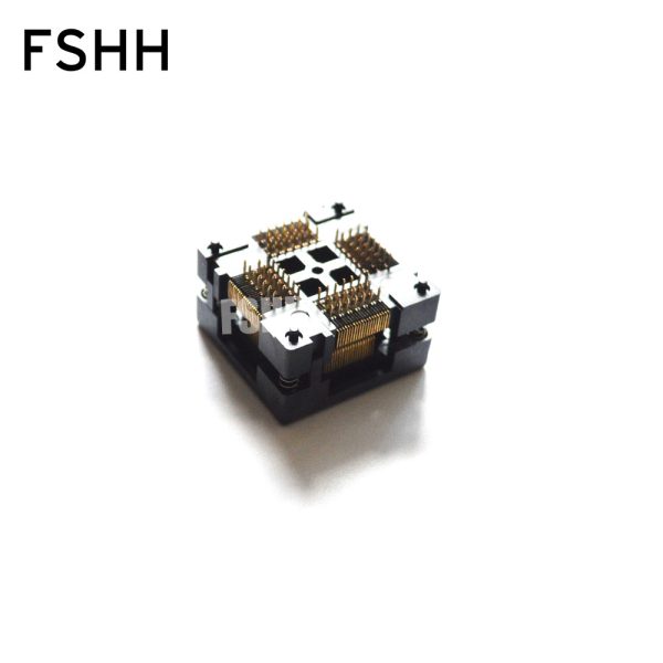 Open top QFP80 Test Socket LQFP80 TQFP80 ic socket adapter Pitch=0.5mm Size=12x12mm14x14mm - Image 3