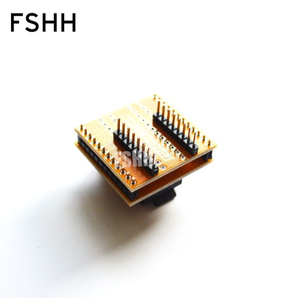 QFN16 test socket QFN16 to DIP16 Programmer adapter WSON16 UDFN16 MLF16 ic socket Pin pitch=0.65mm Size=4x4mm - Image 3