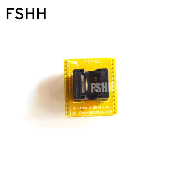 SSOP28 to DIP28 Programmer Adapter TSSOP SSOP28 ic test socket Pitch=0.635mm Size=3.95-6.1mm - Image 2