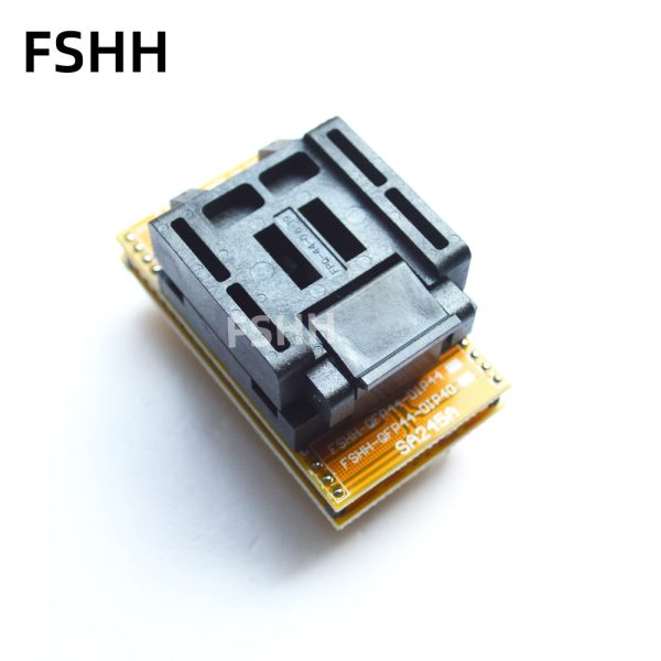 SA245A Programmer Adapter FPQ-44-0.8-19 test socket QFP44 to DIP44 to DIP40 Test Socket 0.8mm Size-10X10mm - Image 2