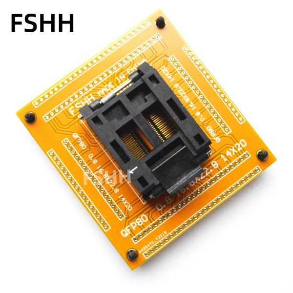 QFP80 adapter TQFP80 LQFP80 test socket IC51-0804-819-6 0.8mm 16x20mm - Image 2