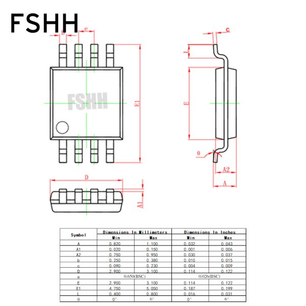 WL-MSOP8-U1 CNV-MSOP-8 adapter  656-1082211 IC Test Socket MSOP8 to DIP8 programmer adapter Pitch 0.65mm - Image 7