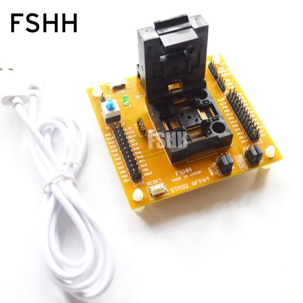 STM32 QFP64 test socket STM32 TQFP64 Programmer adapter JTAG SMT32 socket